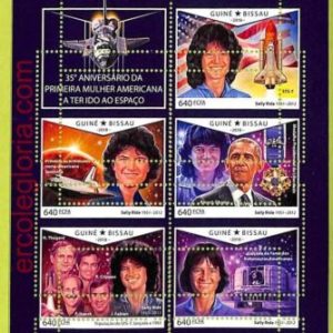 B0393 - GUINE-BISSAU - ERROR MISPERF Stamp Sheet - 2018 - Space BARAK OBAMA
