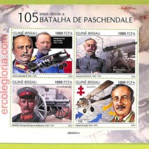 B0384 - GUINE-BISSAU - Stamp Sheet - 2022 - Battle of Pasche, Military