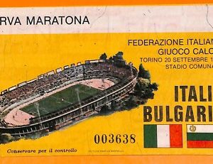 C2234- Vecchio BIGLIETTO PARTITA CALCIO- 1978 ITALIA VS BULGARIA