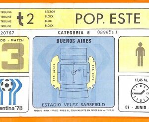 C2235- Vecchio BIGLIETTO PARTITA CALCIO- 1978 SWEDEN VS AUSTRIA