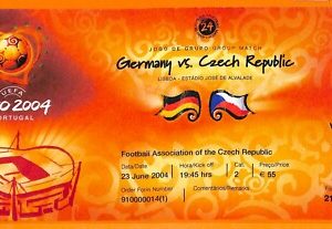 C2332- Vecchio BIGLIETTO PARTITA CALCIO- 2004 GERMANY VS CZECH REPULIC