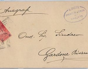 ITALIA REGNO: storia postale - Sass 100  ISOLATO su BUSTA - 1913