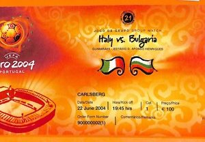 C2333- Vecchio BIGLIETTO PARTITA CALCIO- 2004 ITALY VS BULGARIA