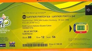 C2338- Vecchio BIGLIETTO PARTITA CALCIO- 2006 GERMANY VS ARGENTINA