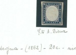 74358 - ANTICHI STATI: SARDEGNA - Sass 15E Indaco NUOVO ** - A. DIENA