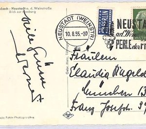 ai4162 - Germany - POSTAL HISTORY - Postmark on Postcard - Alcohol, Wine - 1955