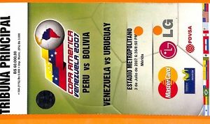 C2357- Vecchio BIGLIETTO PARTITA CALCIO- 2007 VENEZUELA VS URUGUAY