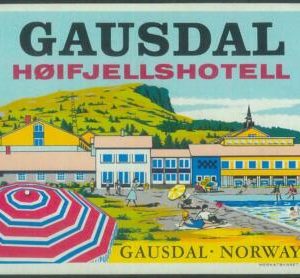 87105 - NORWAY  - Vintage hotel LABEL -  HOIFJELLSHOTELL  Gausdal