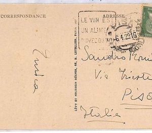 ai4164 - FRANCE - POSTAL HISTORY - Postmark on Postcard - Alcohol, Wine - 1929