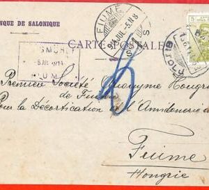 aa1611 - SERBIA - POSTAL HISTORY - Postcard to FIUME 1914