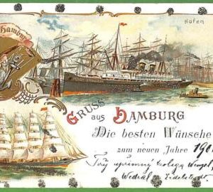 ah1299 - GERMANY - VINTAGE POSTCARD Ansichtskarten - Gruss aus Hamburg - 1900