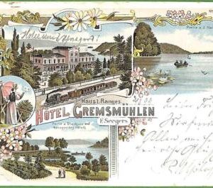 ah1303 - GERMANY - VINTAGE POSTCARD Ansichtskarten - Hotel Gremsmuhlen - 1899