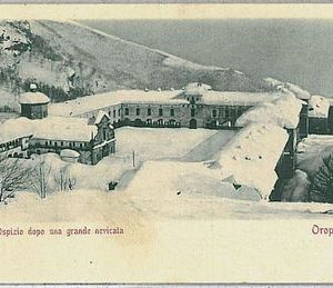 38665  CARTOLINA d'Epoca BIELLA - Santuario di Oropa : NEVICATA