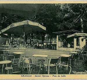 38649   CARTOLINA d'Epoca BIELLA  - Graglia: societa' operaia  PISTA DA BALLO !