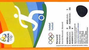 C2458-Vecchio BIGLIETTO PARTITA CALCIO- 2016 BRAZIL VS HONDURAS