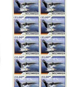 A9069 - Mozambique - ERROR MISPERF Stamp Sheet - 2021 - Parque Nacional,Birds