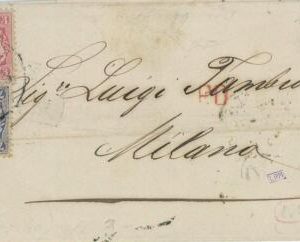 P0331 - GERMANY Bayern - POSTAL HISTORY - Mi # 23 + 25 on COVER to ITALY 1880