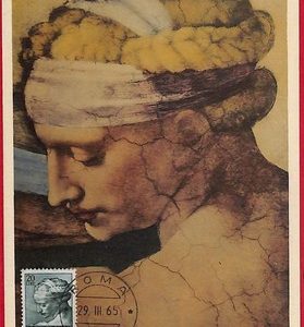 ai5801  - ITALY  - Postal History - MAXIMUM CARD - ART - 1965 Michelangelo