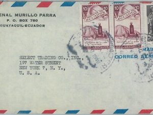 81623 - ECUADOR  - POSTAL HISTORY -   AIRMAIL COVER  to  USA  1949