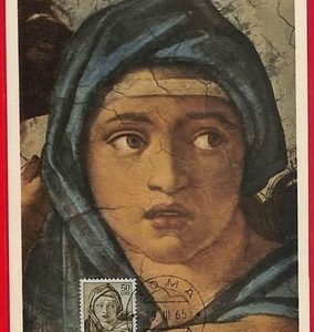 ai5805  - ITALY  - Postal History - MAXIMUM CARD - ART - 1965 Michelangelo