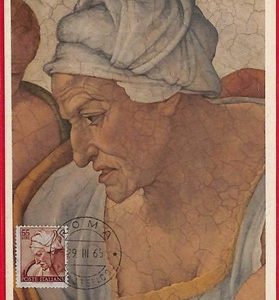 ai5806  - ITALY  - Postal History - MAXIMUM CARD - ART - 1965 Michelangelo