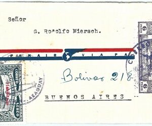 69318 - PARAGUAY - POSTAL HISTORY -  AIRMAIL COVER to ARGENTINA 1939