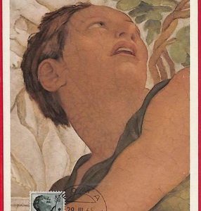 ai5808  - ITALY  - Postal History - MAXIMUM CARD - ART - 1965 Michelangelo