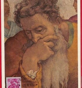 ai5809  - ITALY  - Postal History - MAXIMUM CARD - ART - 1965 Michelangelo