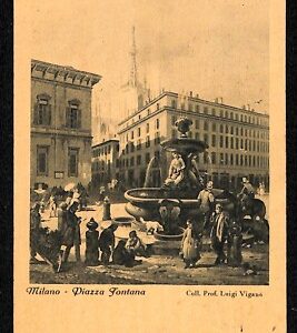 ab1475 - CARTOLINA D'EPOCA - MILANO Città : Piazza Fontana