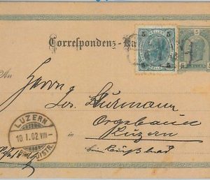 75023 -  AUSTRIA  - INTERO POSTALE con annullo collettoria  MERAN Merano 1902