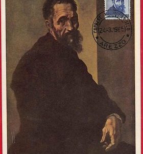 ai5814  - ITALY  - Postal History - MAXIMUM CARD - ART - 1965 Michelangelo