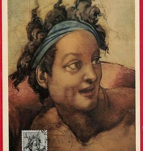 ai5815  - ITALY  - Postal History - MAXIMUM CARD - ART - 1965 Michelangelo