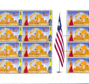 A8982 - LIBERIA - ERROR MISPERF Stamp Sheet  - 2022  FLAGS