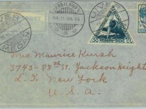83179 - NETHERLANDS Dutch Indies - Postal History - FIRST FLIGHT to NY  1934