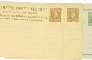 93575  - DUTCH INDIES - POSTAL HISTORY -  STATIONERY CARDS  Gau #  5 + 6 + 7
