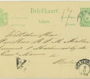 93578 - DUTCH INDIES  - POSTAL HISTORY - STATIONERY Card # 8 strange A postmark