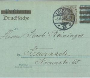 83520 - GERMANY - Postal History - Revalued ADVERTISING  STATIONERY CARD 1907
