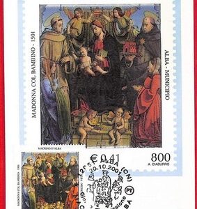 ai5847 - ITALY  - Postal History - MAXIMUM CARD - Religion - 2001   ART