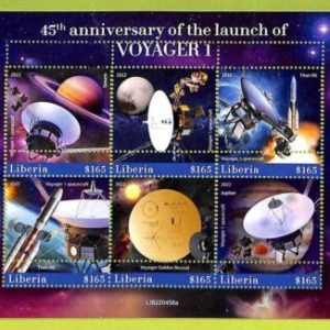 B0497 - LIBERIA - ERROR MISPERF Stamp Sheet - 2022 - Space, Voyager 1