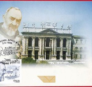 ai5838 - ITALY  - Postal History - MAXIMUM CARD - Religion - 1999  Padre PIO