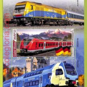 B0425 - GUINE-BISSAU - ERROR MISPERF Stamp Sheet - 2022 - Trains,Transport