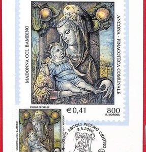 ai5842 - ITALY  - Postal History - MAXIMUM CARD - Religion - 2000   ART