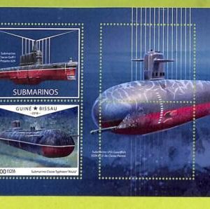 B0428 - GUINE-BISSAU - ERROR MISPERF Stamp Sheet - 2018, Submarine,Transport