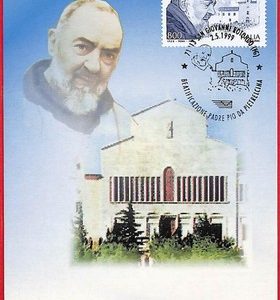 ai5839 - ITALY  - Postal History - MAXIMUM CARD - Religion - 1999 Padre PIO