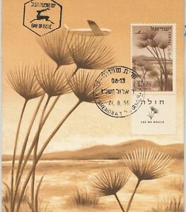 56433 -   ISRAEL - POSTAL HISTORY:  MAXIMUM CARD 1956 - AVIATION Nature