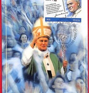 ai5841 - ITALY  - Postal History - MAXIMUM CARD - Religion - 2000  POPE John II