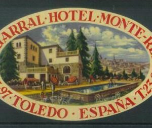 87086 - SPAIN  - Vintage hotel LABEL - Cigarral Hotel MONTEREY - Toledo