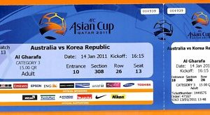 C2399- Vecchio BIGLIETTO PARTITA CALCIO- 2011 AUSTRIA VS KOREA REPUBLIC