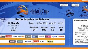 C2400- Vecchio BIGLIETTO PARTITA CALCIO- 2011 KOREA REPUBLIC VS BAHRAIN