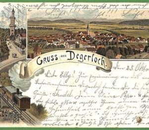 ah1375 - GERMANY - VINTAGE POSTCARD Ansichtskarten - Gruss aus Degerloch - 1896